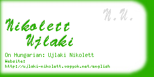 nikolett ujlaki business card